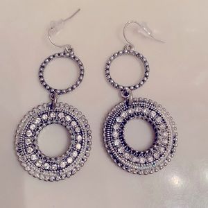 Silver tone earrings